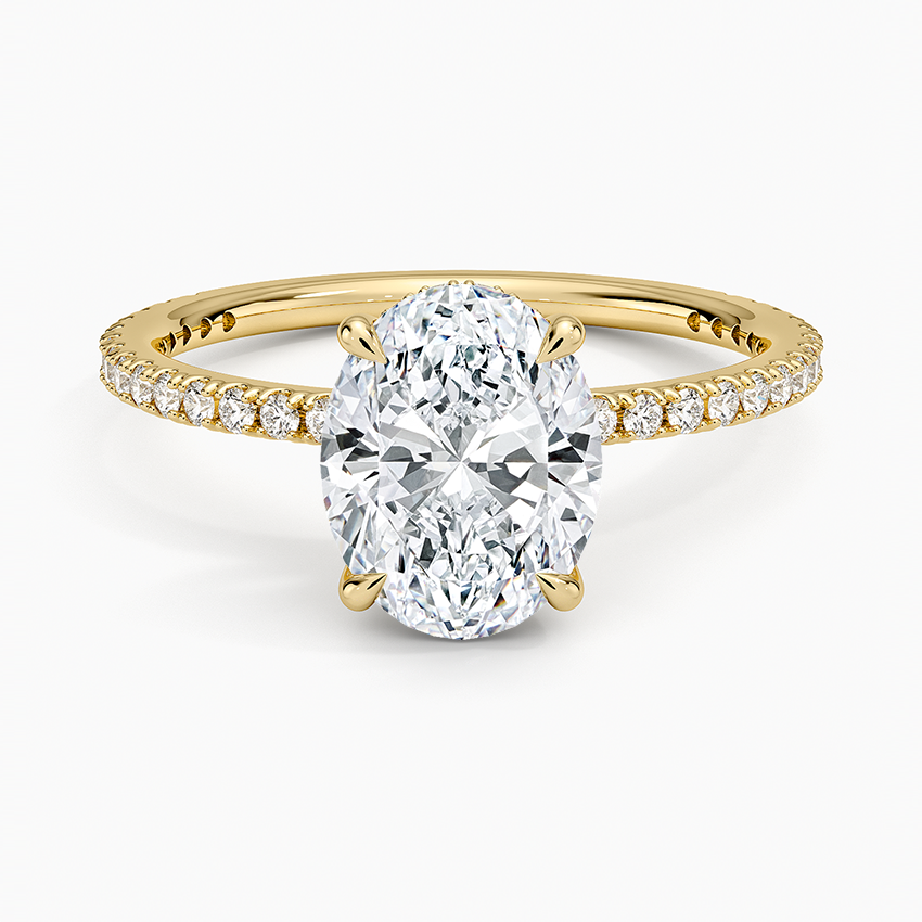 Perfect Fit Three-Quarter Diamond Ring (1/4 ct. tw.) - Oval Center Stone