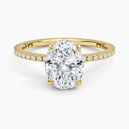 Perfect Fit Three-Quarter Diamond Ring (1/4 ct. tw.) - Oval Center Stone