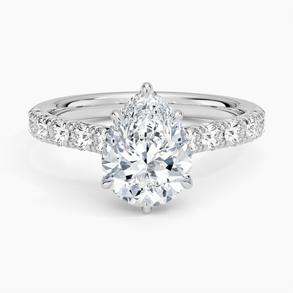 Anthology Half Coverage Diamond Ring (1/2 ct. tw.) - Pear Center Stone