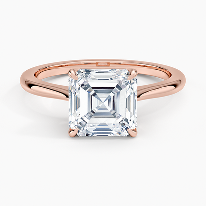 Elle Solitaire Ring - Asscher Cut Center Stone