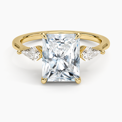 Luxe Cometa Three Stone Diamond Ring (1/3 ct. tw.) - Radiant Cut Center Stone