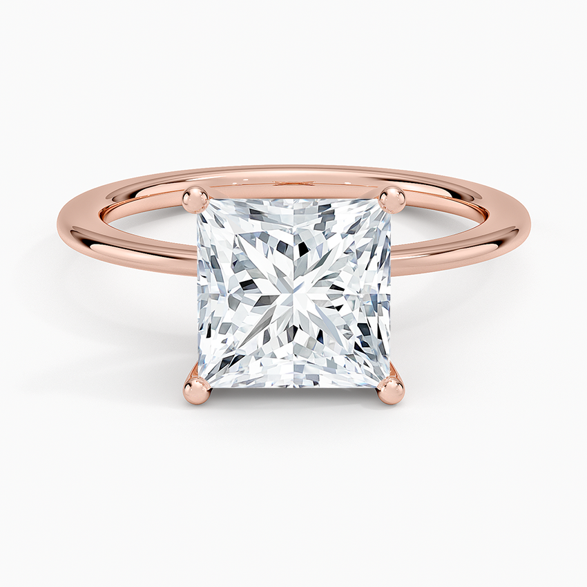 Aimee Solitaire Ring - Princess Cut Center Stone