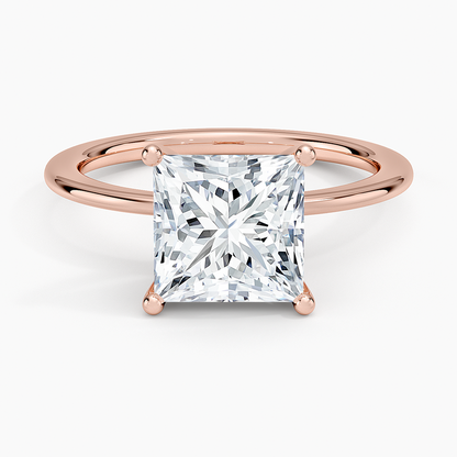 Aimee Solitaire Ring - Princess Cut Center Stone