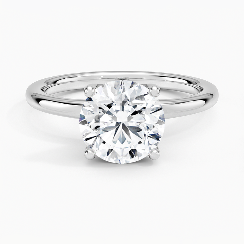 Fleur Solitaire Ring - Round Center Stone