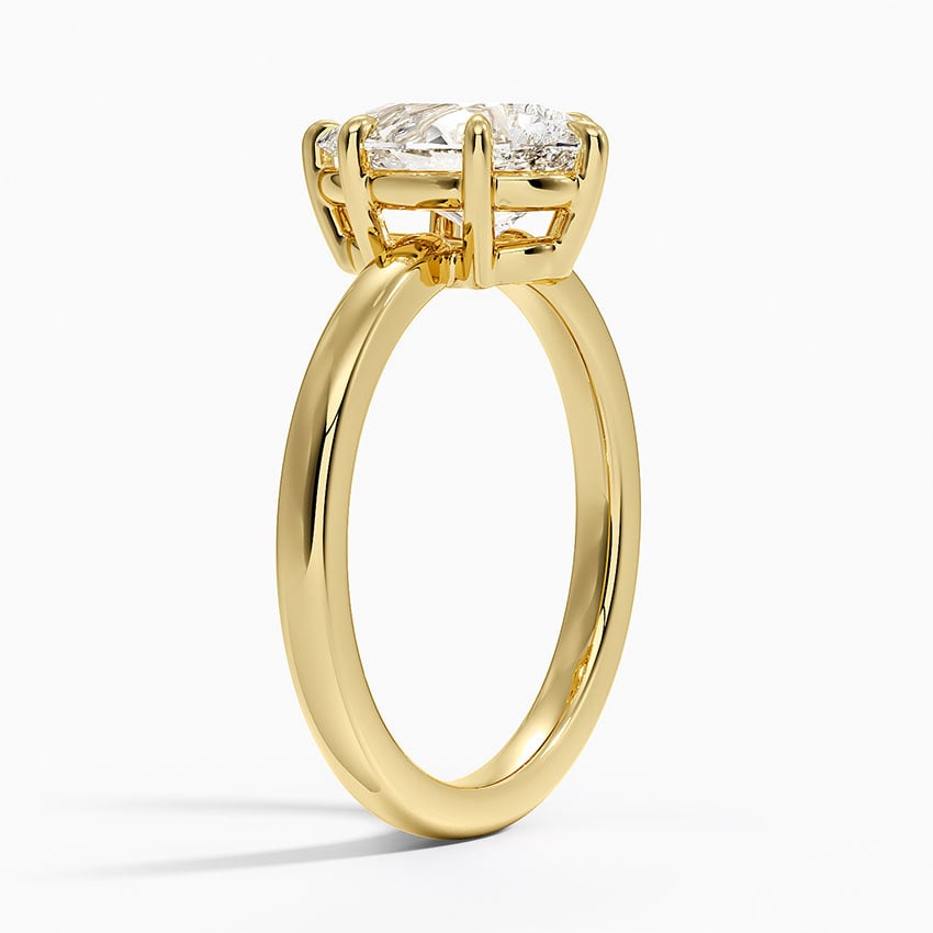 Dara Low-Profile Solitaire Ring - Pear Center Stone