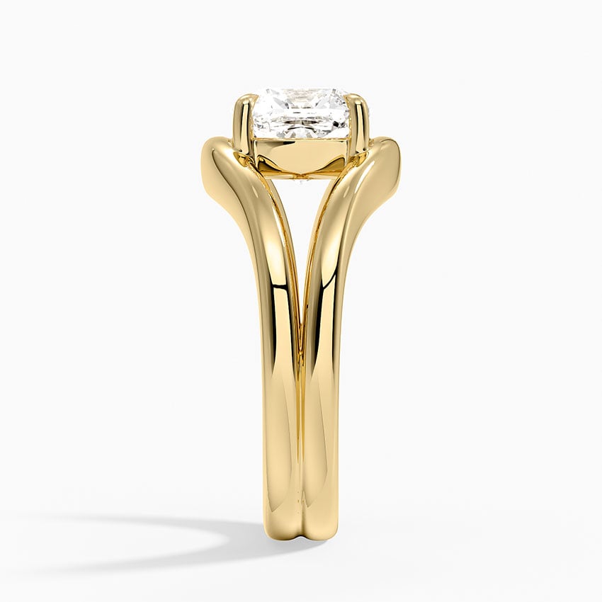 Frame Solitaire Ring - Cushion Cut Center Stone
