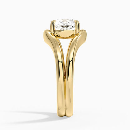 Frame Solitaire Ring - Cushion Cut Center Stone