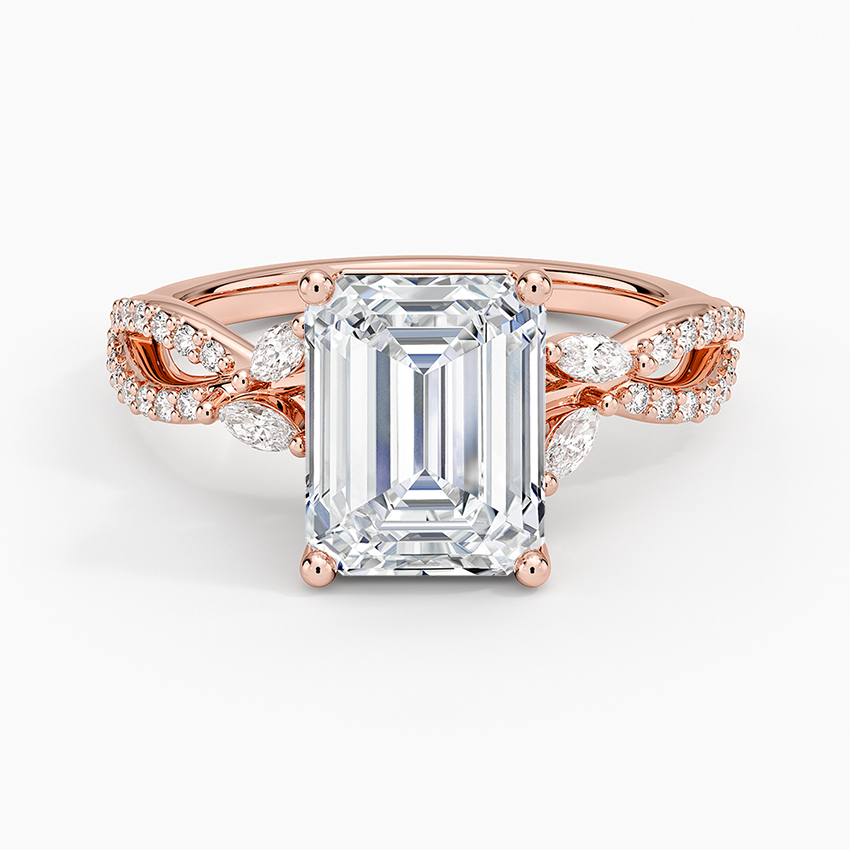Luxe Willow Diamond Ring (1/4 ct. tw.) - Emerald Cut Center Stone