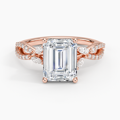 Luxe Willow Diamond Ring (1/4 ct. tw.) - Emerald Cut Center Stone