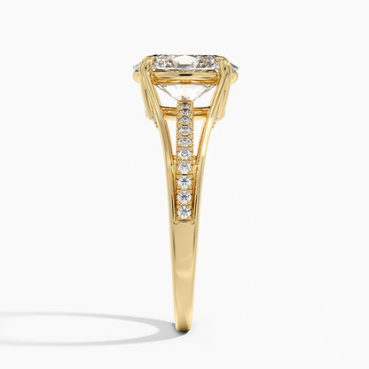 Tressa Split Shank Diamond Ring - Oval Cut Center Stone