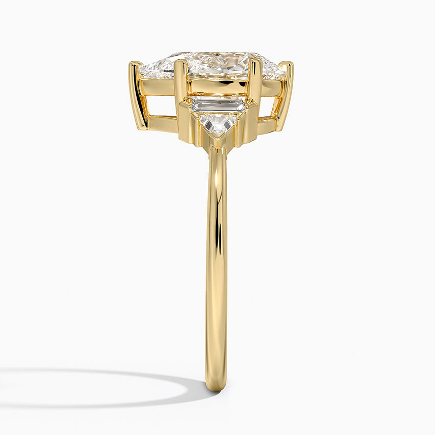 Edie Art Deco Diamond Ring (1/4 ct. tw.) - Pear Center Stone