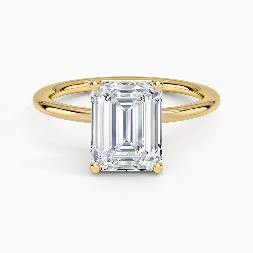 Gwen Perfect Fit Solitaire Ring - Emerald Cut Center Stone