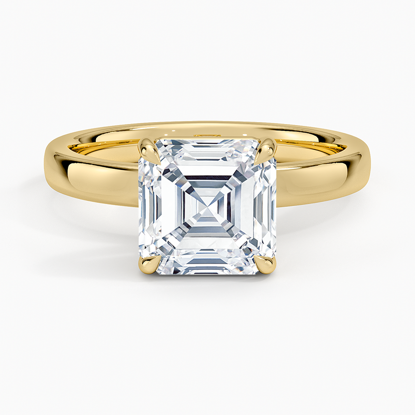 Fairmined Perfect Fit Solitaire 2.5mm Ring - Asscher Cut Center Stone