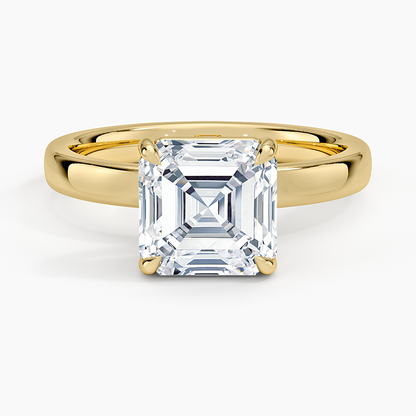 Fairmined Perfect Fit Solitaire 2.5mm Ring - Asscher Cut Center Stone