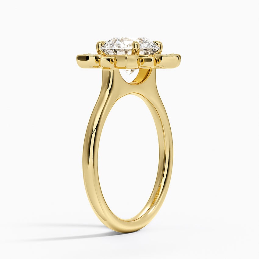 Fiore Halo Diamond Ring (1/4 ct. tw.) - Round Center Stone