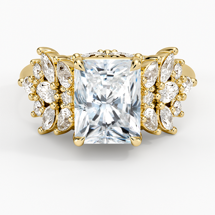Grand Nadia Diamond Ring - Radiant Cut Center Stone