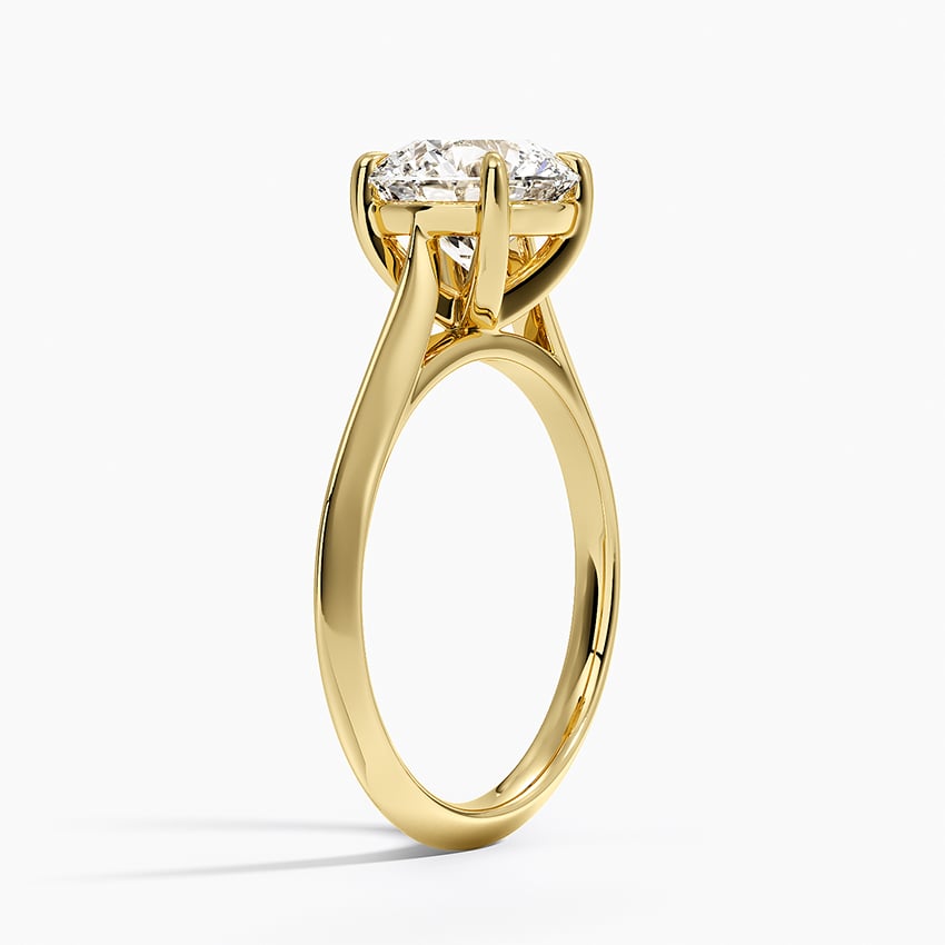 Piper Knife Edge Solitaire Ring - Round Center Stone