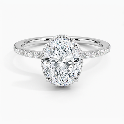 Gala Diamond Ring - Oval Center Stone