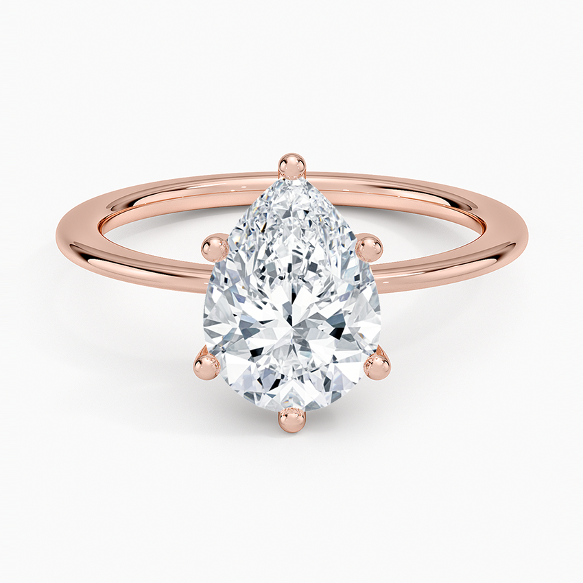 Aimee Solitaire Ring - Pear Center Stone