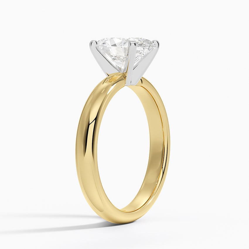 Comfort Fit 3mm Ring - Oval Cut Center Stone