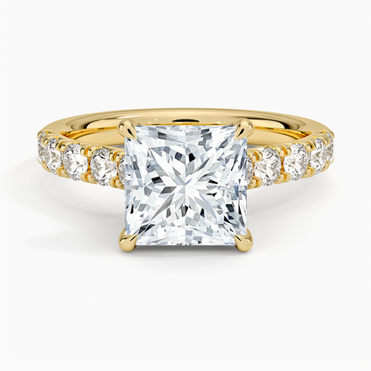 Anthology Half Coverage Diamond Ring (1/2 ct. tw.) - Princess Cut Center Stone