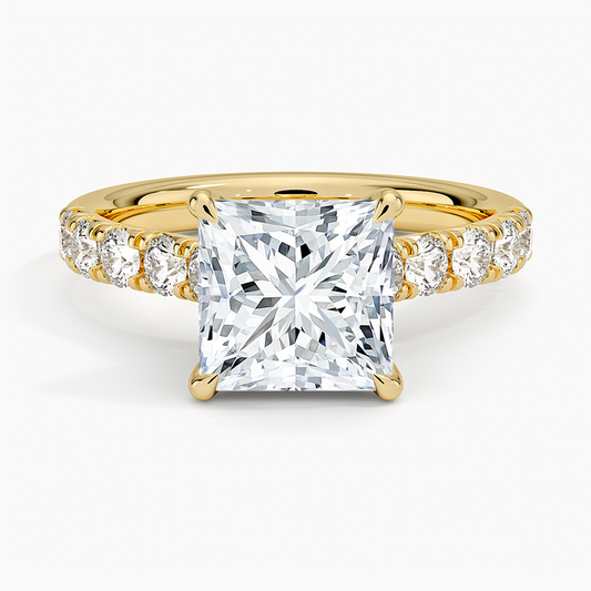 Anthology Half Coverage Diamond Ring (1/2 ct. tw.) - Princess Cut Center Stone