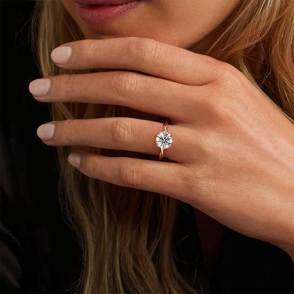 Twisted Vine Solitaire Ring - Pear Center Stone