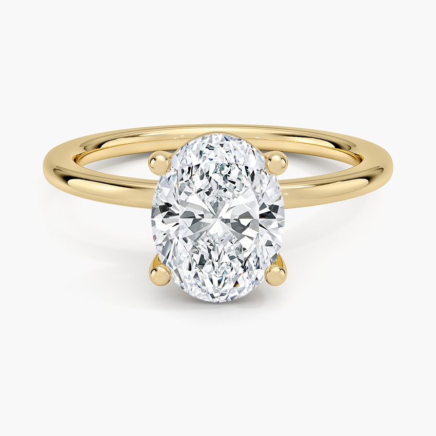 Perfect Fit 1.4mm Solitaire Ring - Oval Center Stone