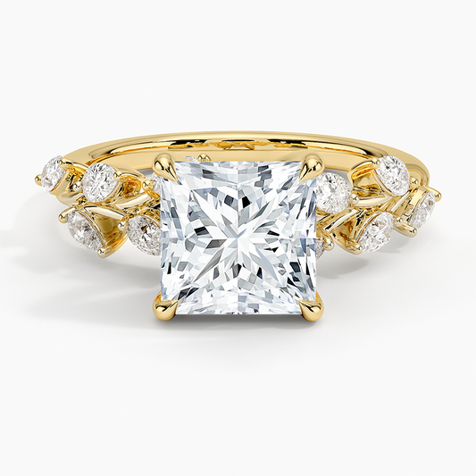 Amaranta Diamond Ring (1/2 ct. tw.) - Princess Cut Center Stone