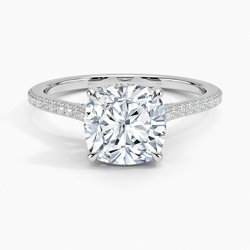 Luxe Dawn Diamond Ring - Cushion Cut Center Stone
