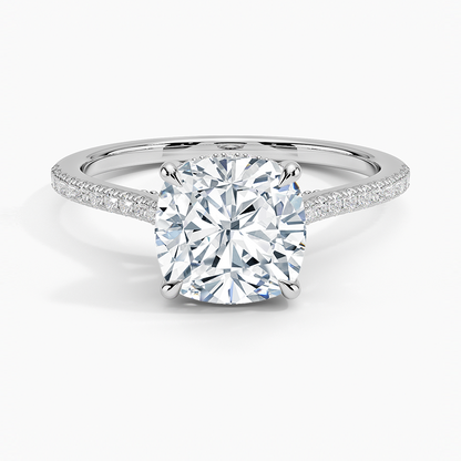 Luxe Dawn Diamond Ring - Cushion Cut Center Stone