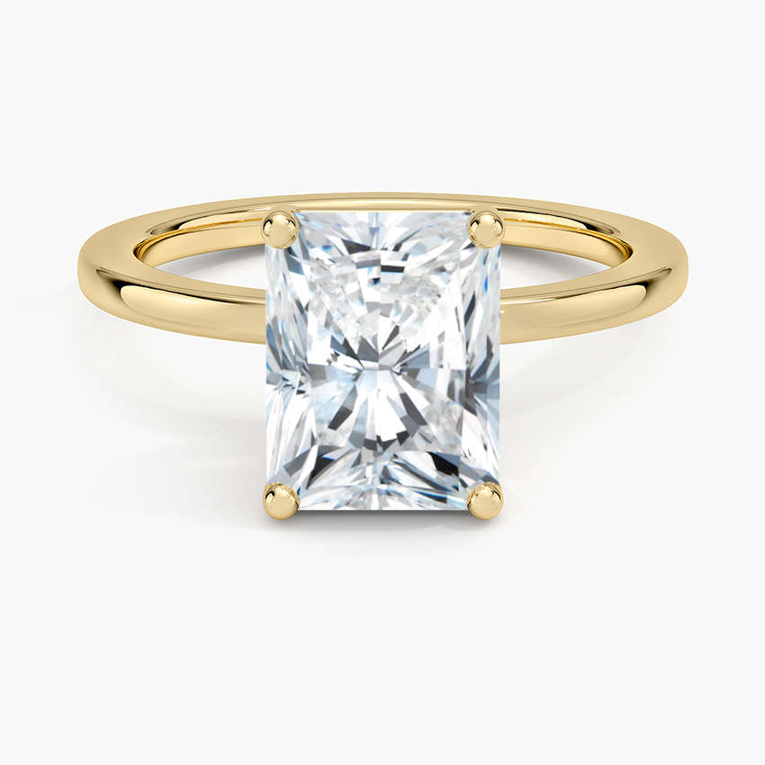 Perfect Fit 1.4mm Solitaire Ring - Radiant Cut Center Stone