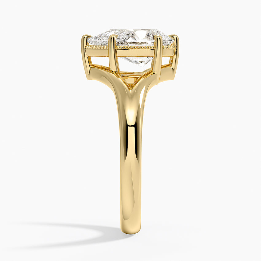Cora Split Shank Solitaire Ring - Pear Cut Center Stone