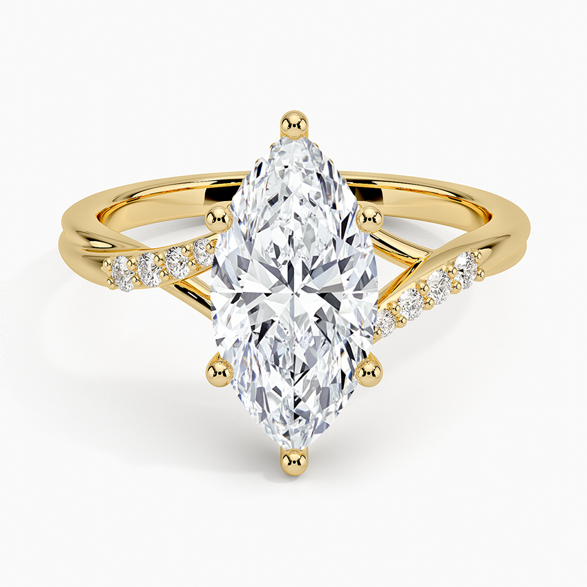 Chamise Hidden Halo Diamond Ring - Marquise Center Stone