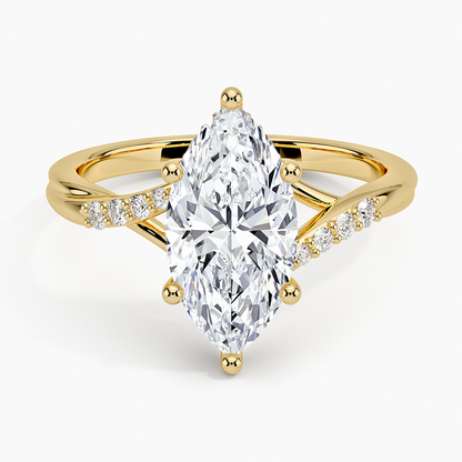 Chamise Hidden Halo Diamond Ring - Marquise Center Stone