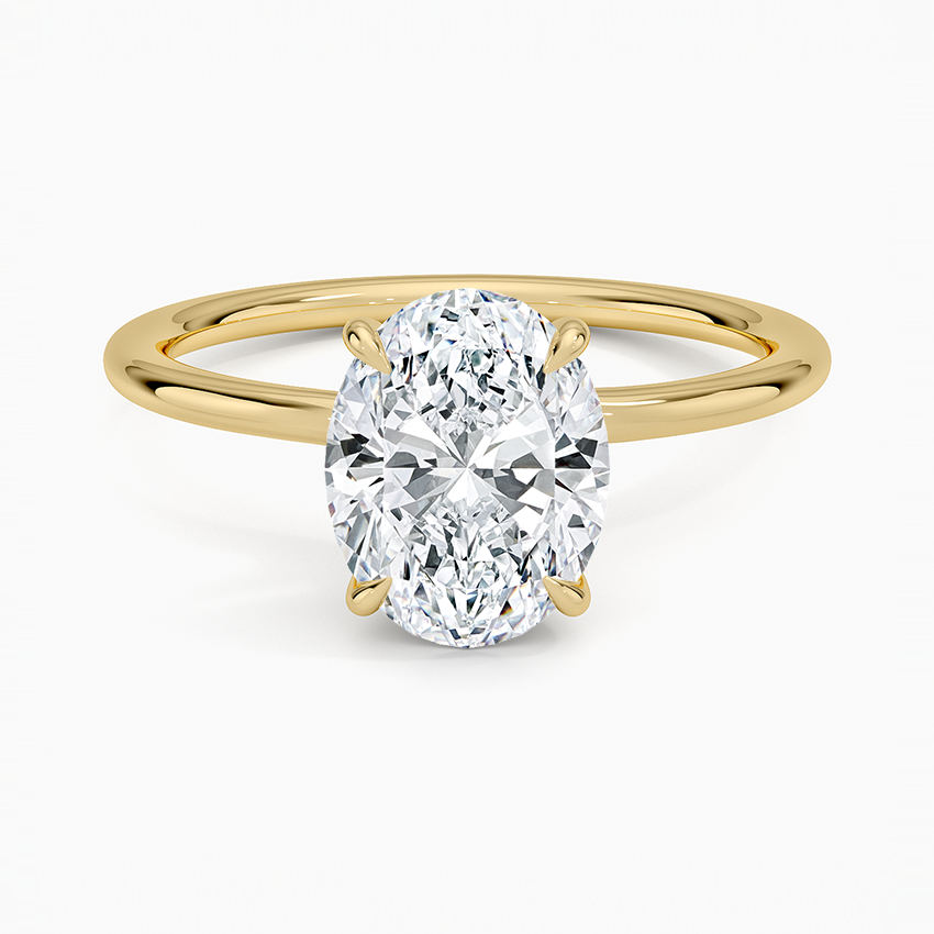 Entwined Solitaire Ring - Oval Cut Center Stone