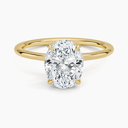 Entwined Solitaire Ring - Oval Cut Center Stone