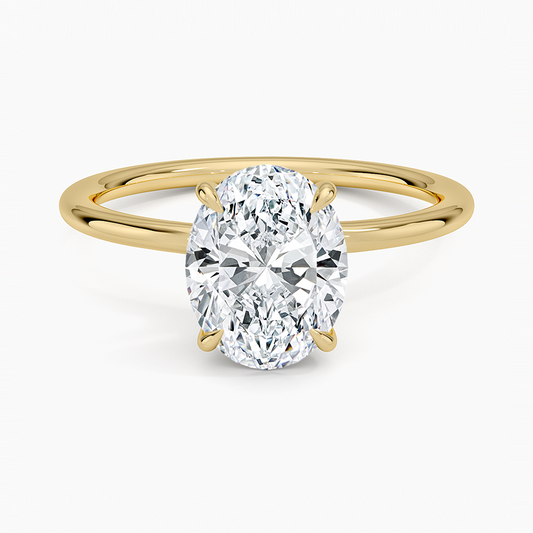 Entwined Solitaire Ring - Oval Cut Center Stone