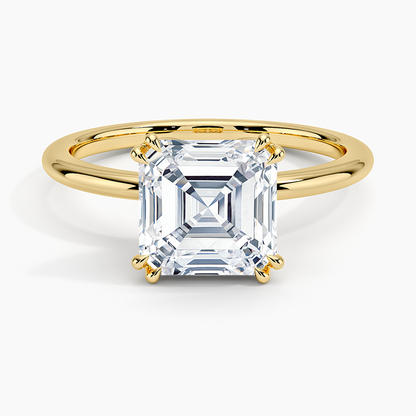 Aveline Solitaire Ring - Asscher Cut Center Stone