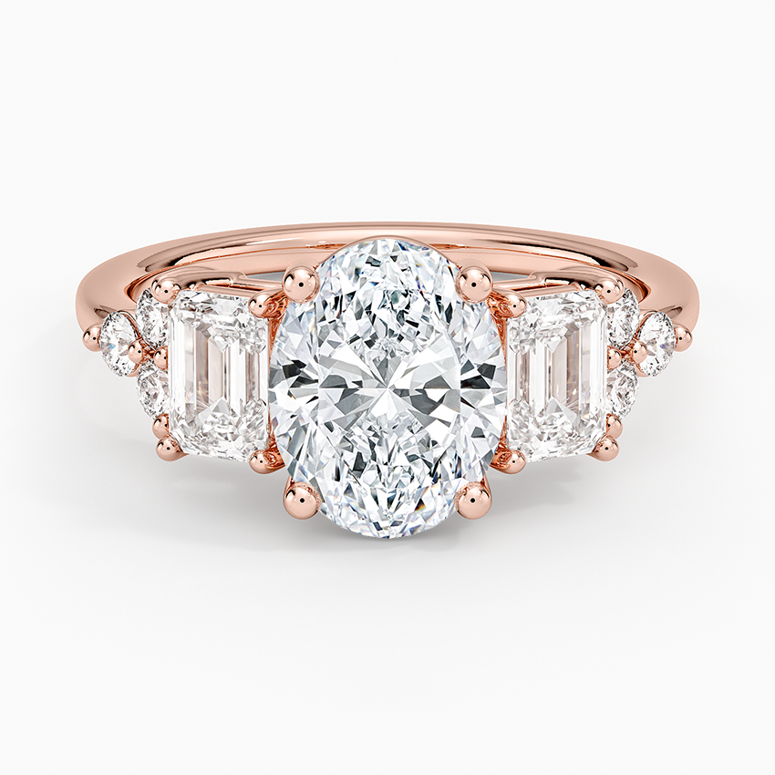 Sabine Cluster Diamond Ring (1 ct. tw.) - Oval Center Stone