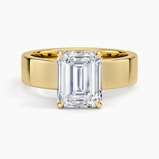 Alden Diamond Ring - Emerald Cut Center Stone