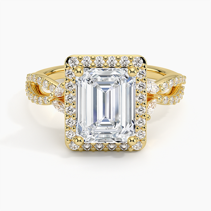 Luxe Willow Halo Diamond Ring (2/5 ct. tw.) - Emerald Cut Center Stone