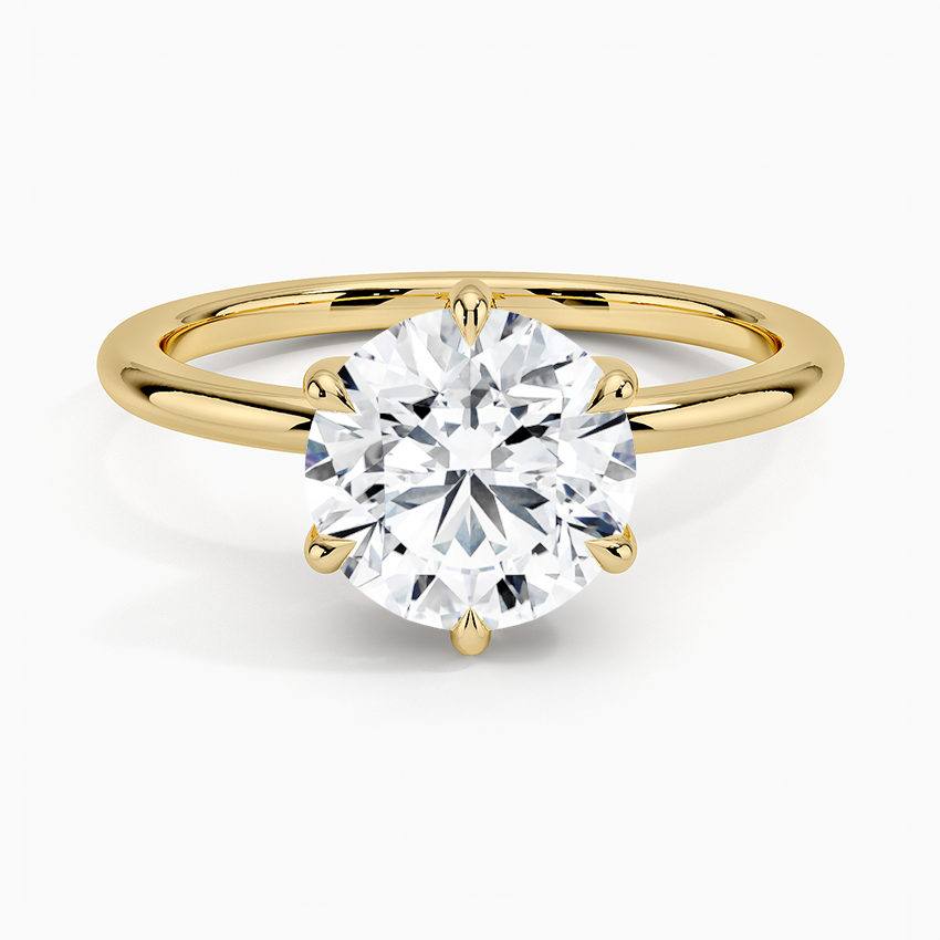 Fairmined 1.5mm Six-Prong Solitaire Ring - Round Center Stone