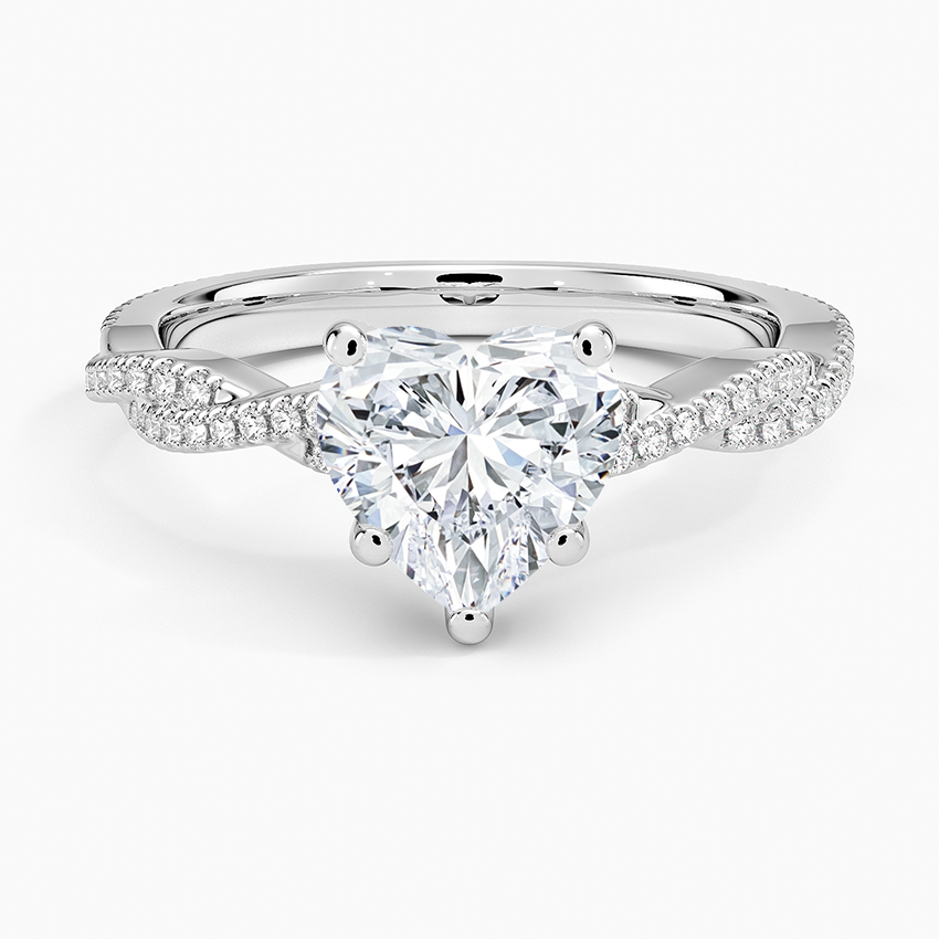 Petite Luxe Twisted Vine Diamond Ring (1/4 ct. tw.) - Heart Center Stone