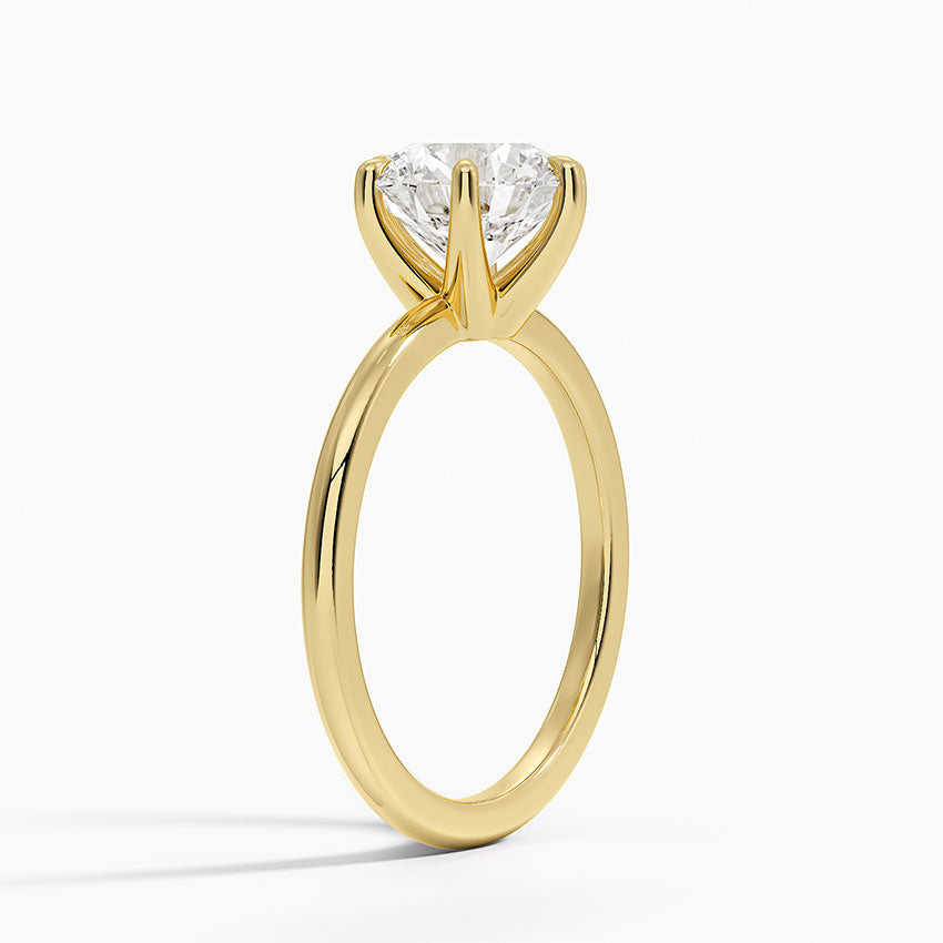 Fairmined 1.5mm Six-Prong Solitaire Ring - Round Center Stone