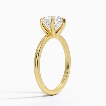 Fairmined 1.5mm Six-Prong Solitaire Ring - Round Center Stone