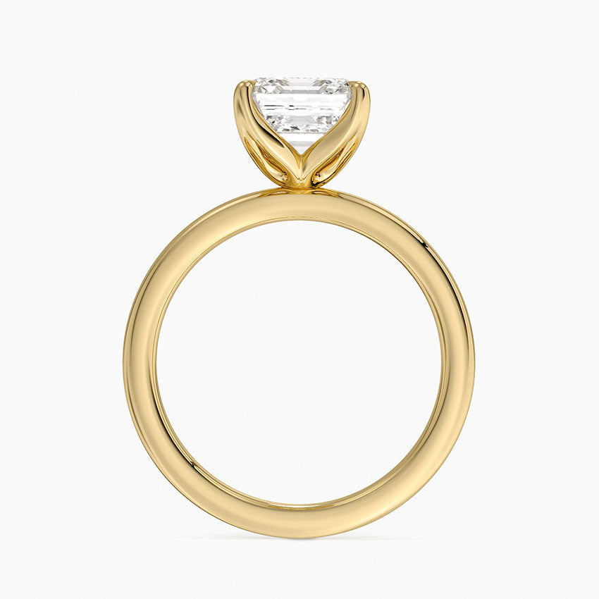 2mm Petite Elodie Perfect Fit Solitaire Ring - Asscher Cut Center Stone