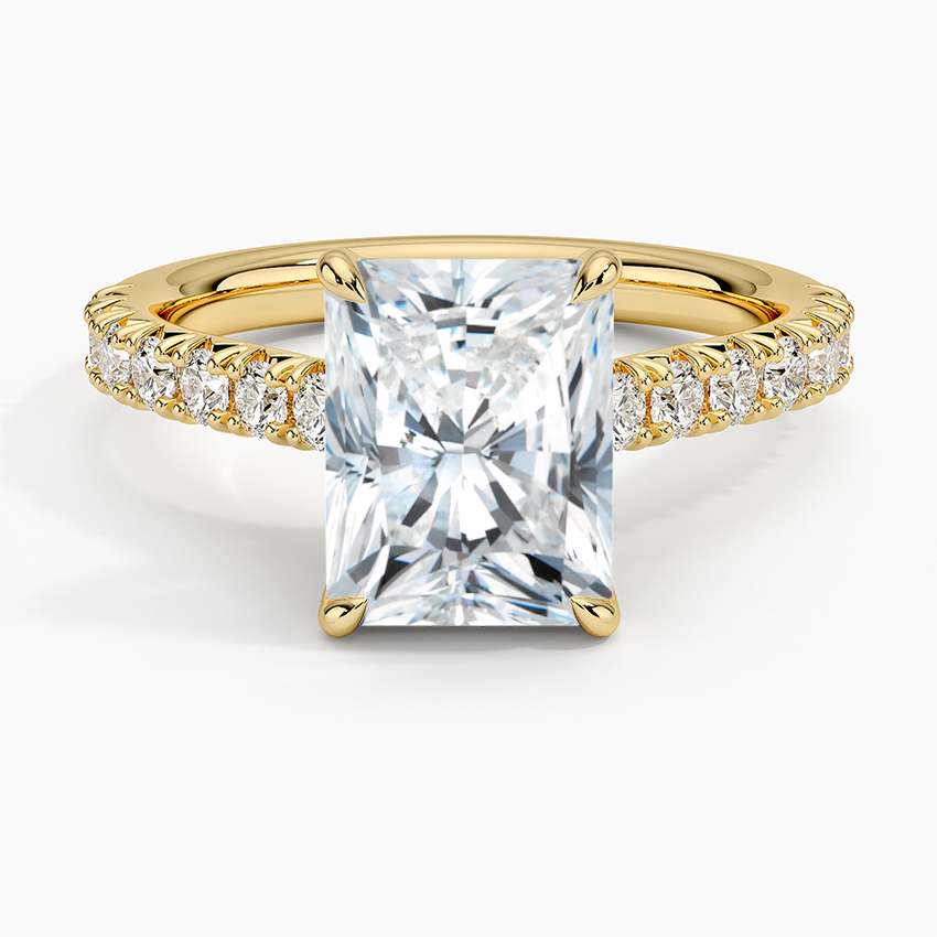 Sienna Half Coverage Hidden Accents Diamond Ring (1/2 ct. tw.) - Radiant Cut Center Stone