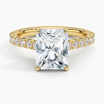 Sienna Half Coverage Hidden Accents Diamond Ring (1/2 ct. tw.) - Radiant Cut Center Stone