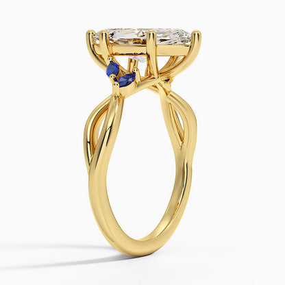 Willow Ring With Sapphire Accents - Marquise Cut Center Stone